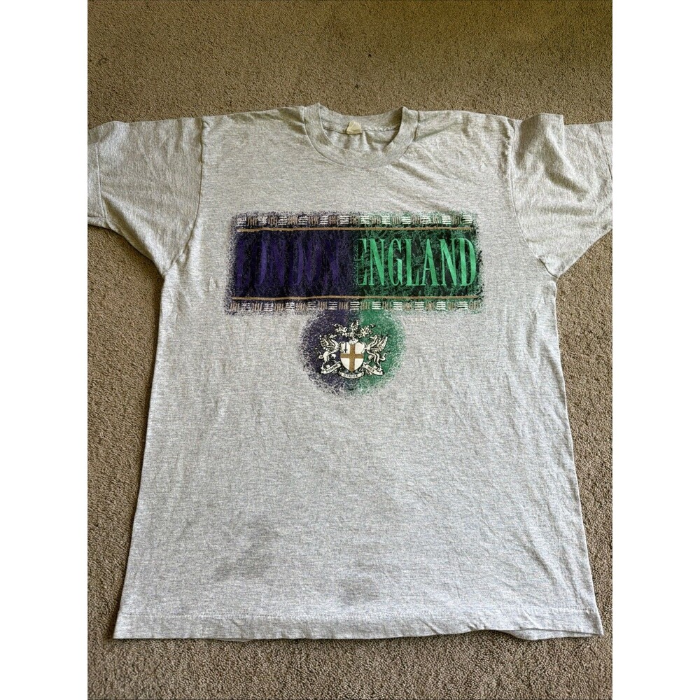 Vintage Screen Stars London England T-Shirt Mens Large Gray Single Stitch